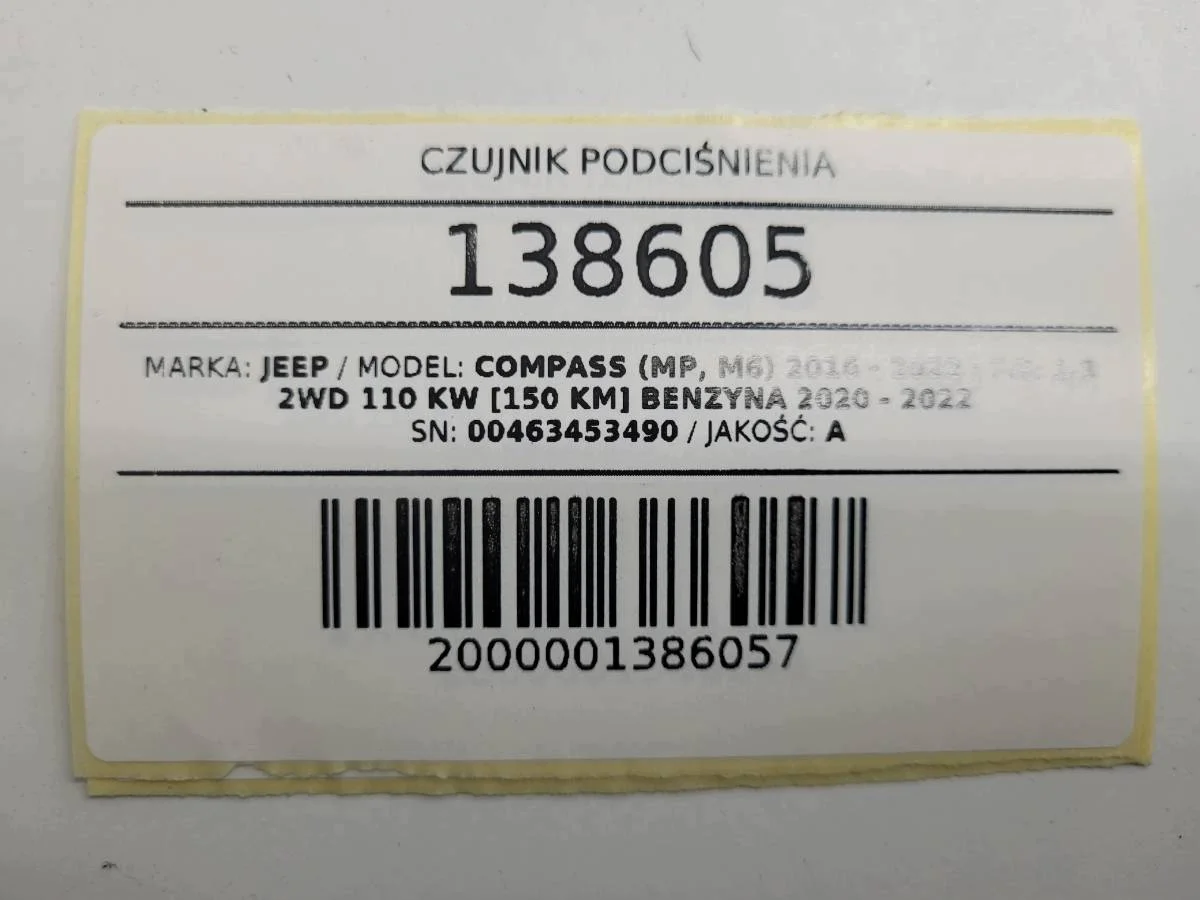 Vacuümsensor Jeep Compass II 1.3 150PK image 10