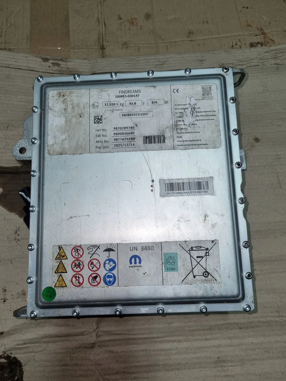 Bateria Fiat 600 9870289780 Usada image 2