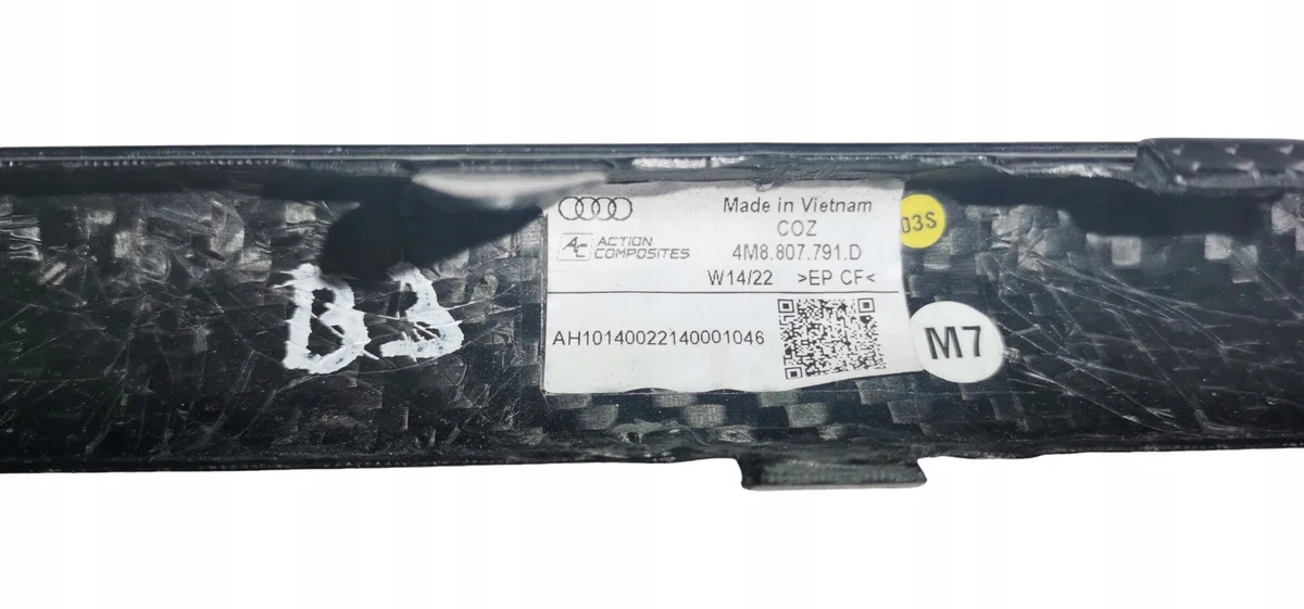 Audi Q8 SQ8 18- Frontspoilerlippe Carbon 4M8807791D image 5