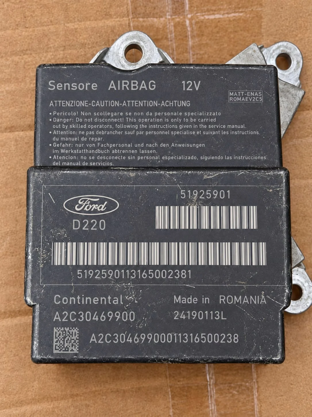 Capteur Airbag Ford 51925901 CMB3675