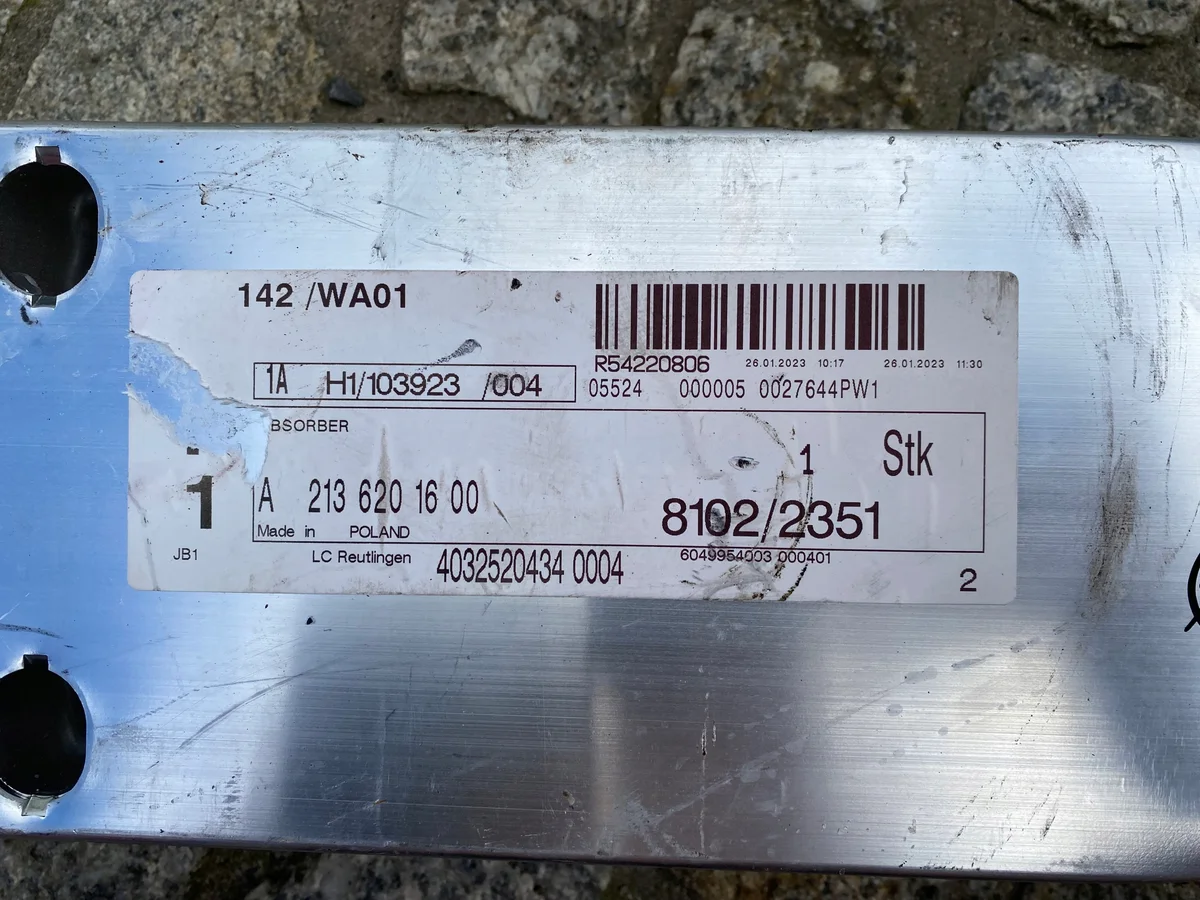 Mercedes E-Class W213 Front Impact Bar Right image 3