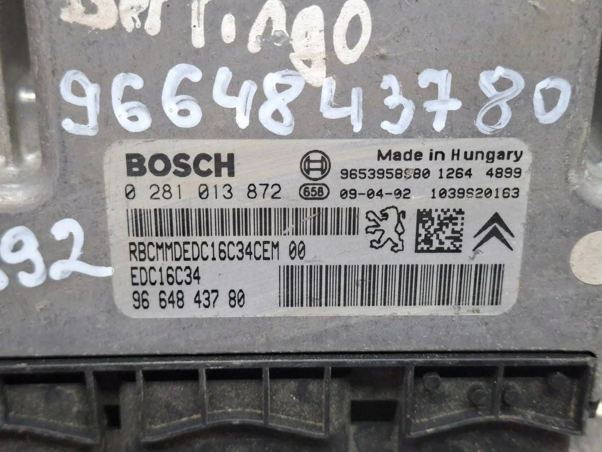 Engine Control Unit 0281013872 9664843780 image 5