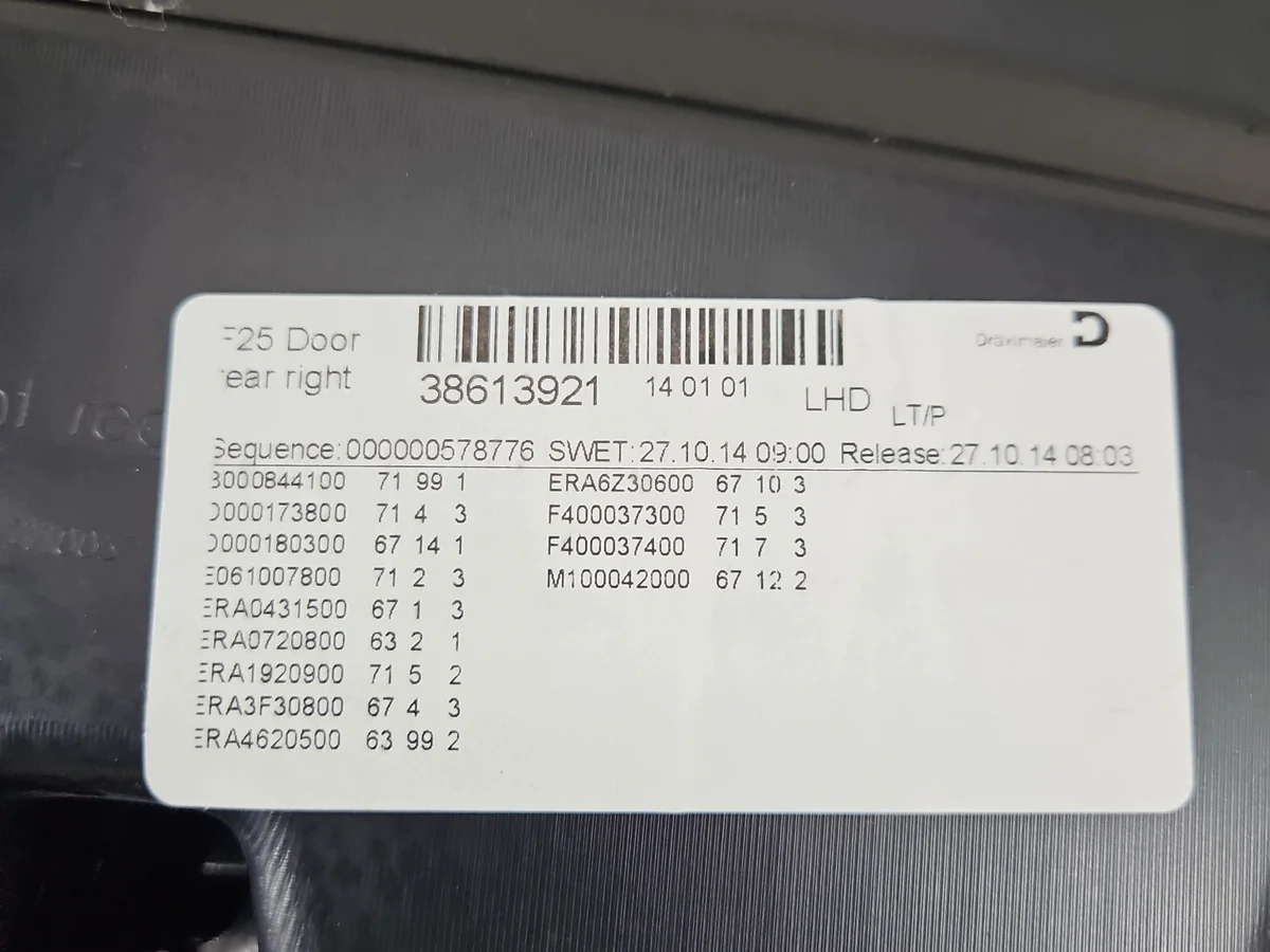 Türverkleidung hinten rechts BMW X3 F25 image 4