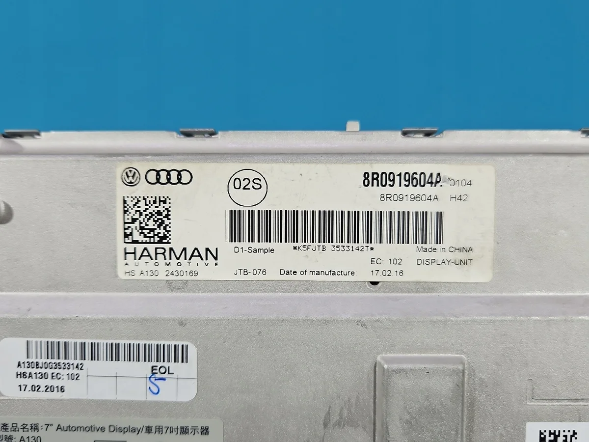 Écran Audi Q5 8R 8R0919604A image 7
