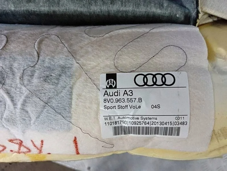 Tapicería Asiento Audi A3 8V Izquierdo Conductor image 8