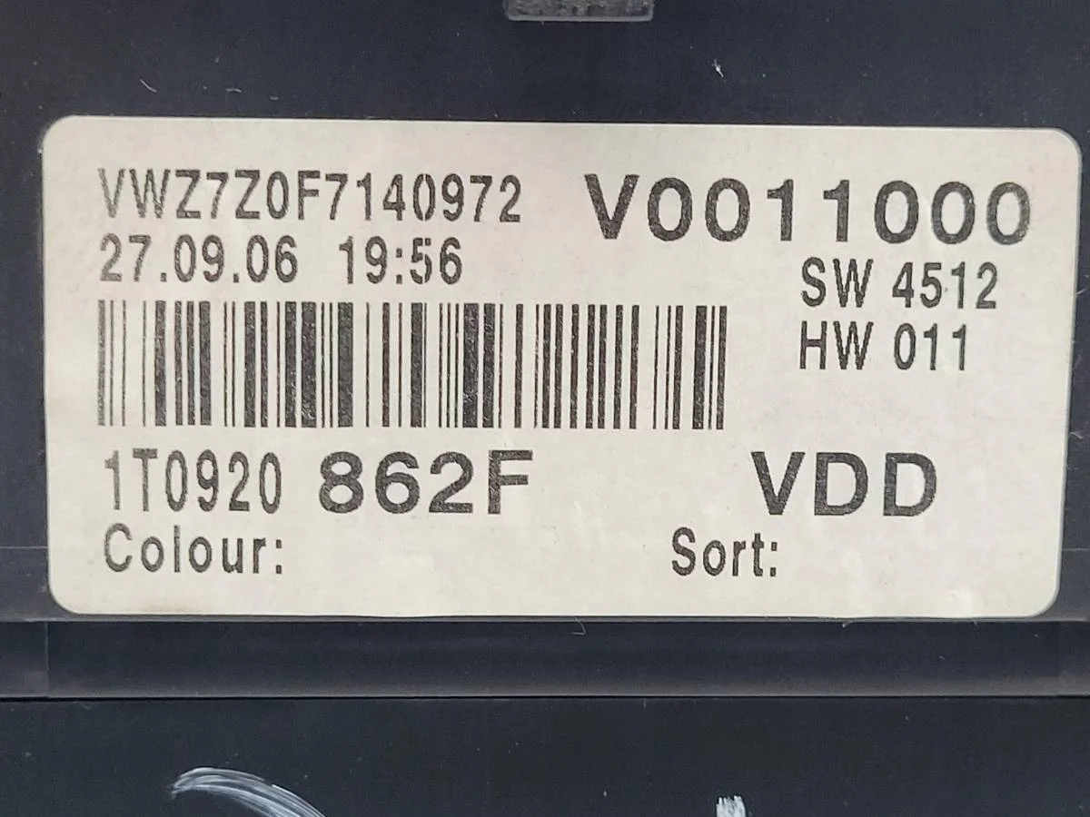 Tacho VW Touran 1.9 TDI 1T0920862F gebraucht image 10