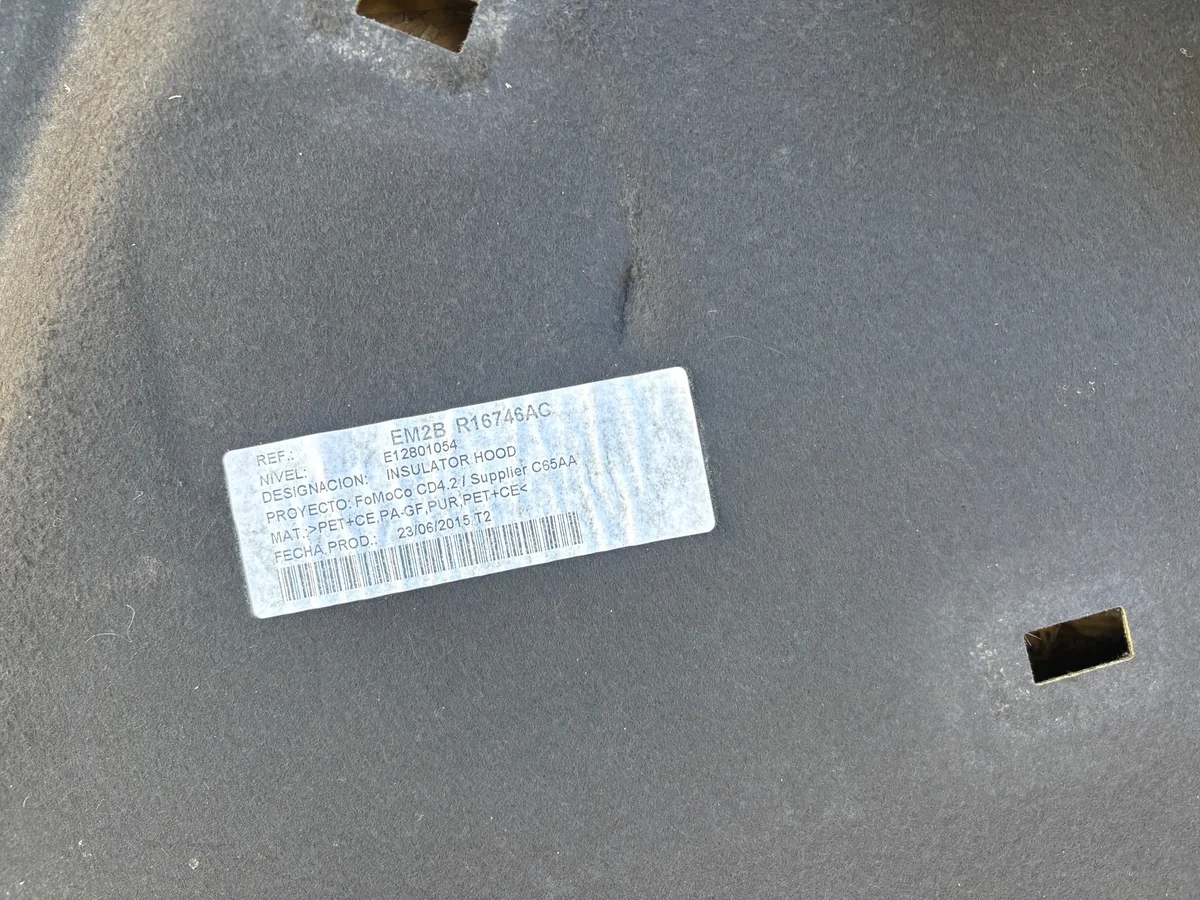 Ford S-Max Mk2 Galaxy Mk4 Hood Insulation