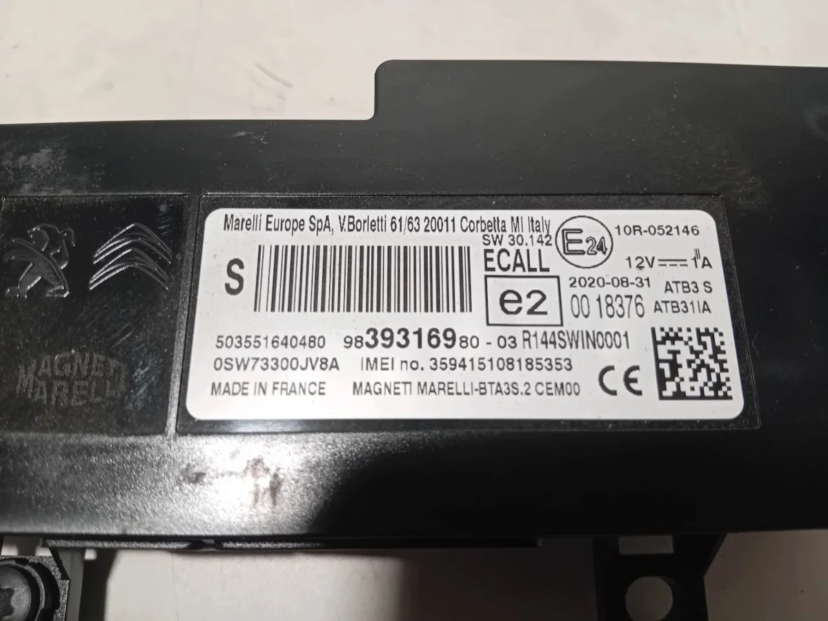 Opel Vivaro Bluetooth Module 9839316980 image 4