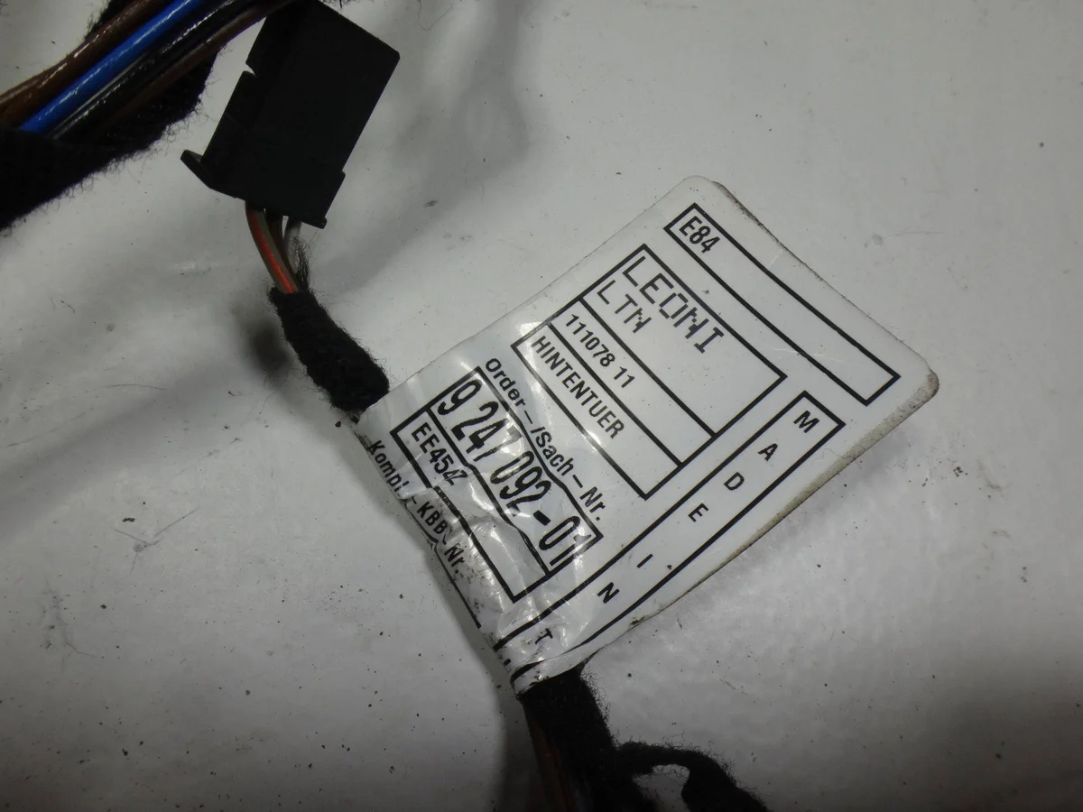 BMW X1 E84 Rear Door Wiring Harness 9247092