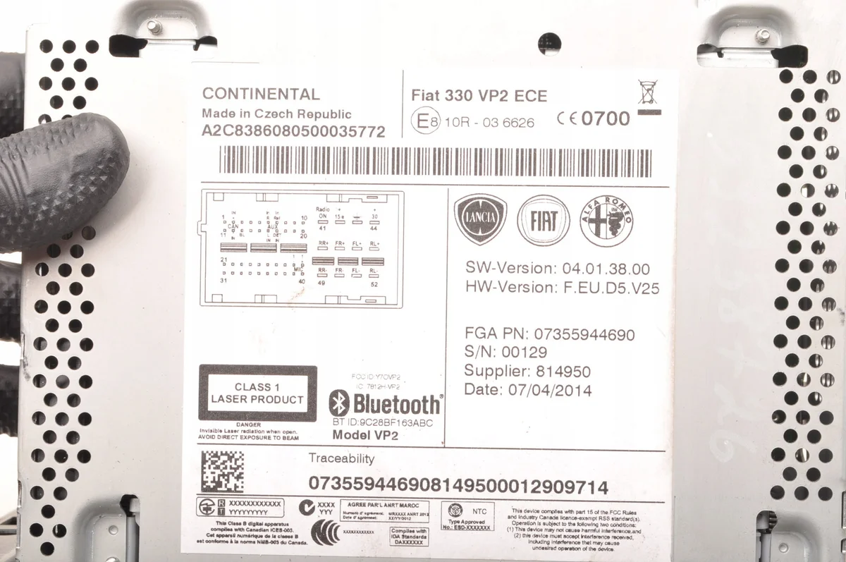 Rádio Fiat 500L 2014 CD 07355944690 image 4