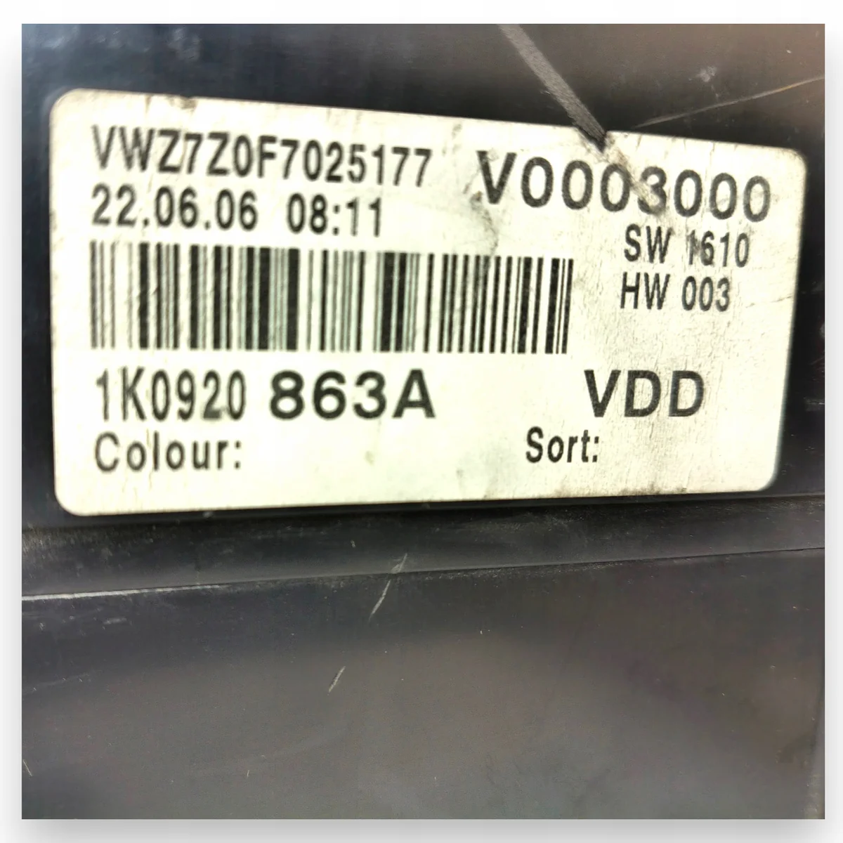 Mittaristo VW Golf V 1.6 8V 137 351km