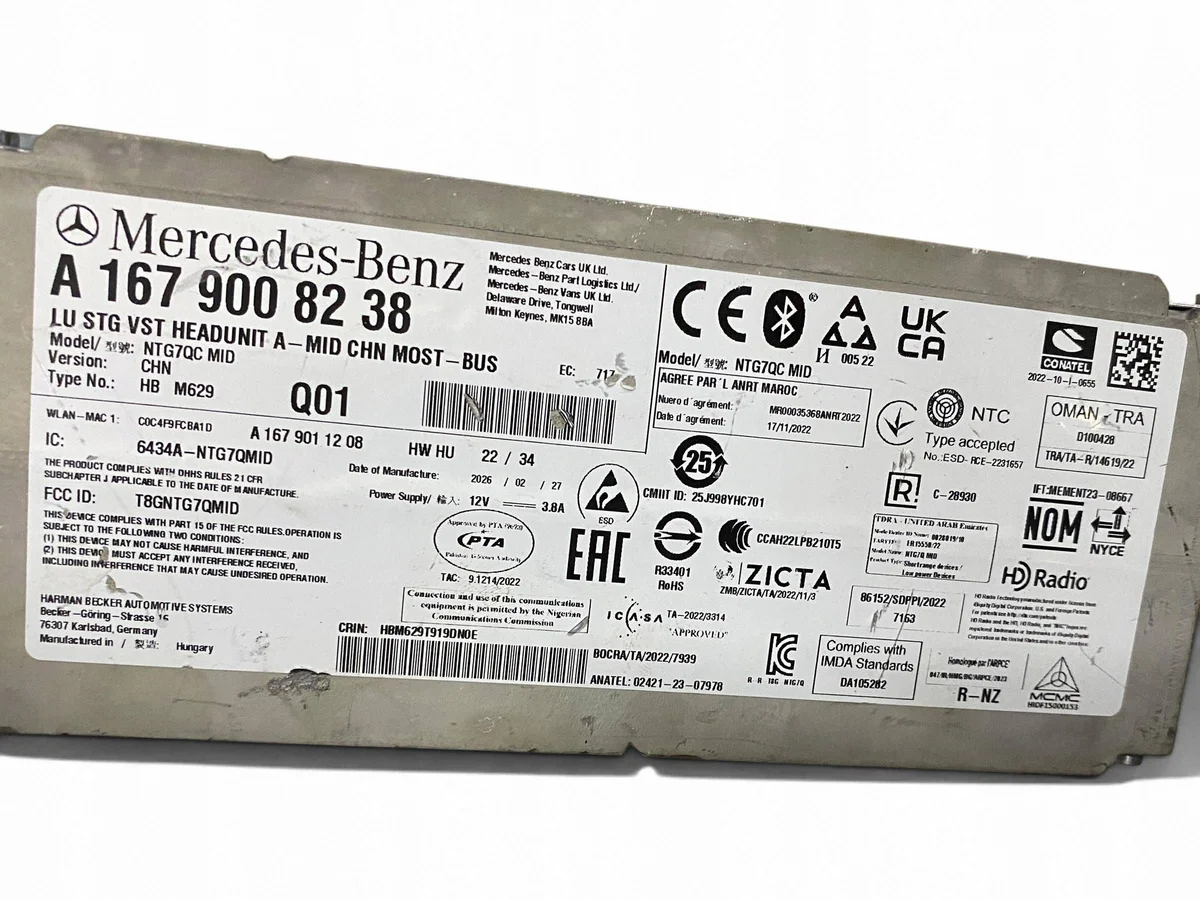 Módulo NTG7QC MID Mercedes GLS X167 A1679008238