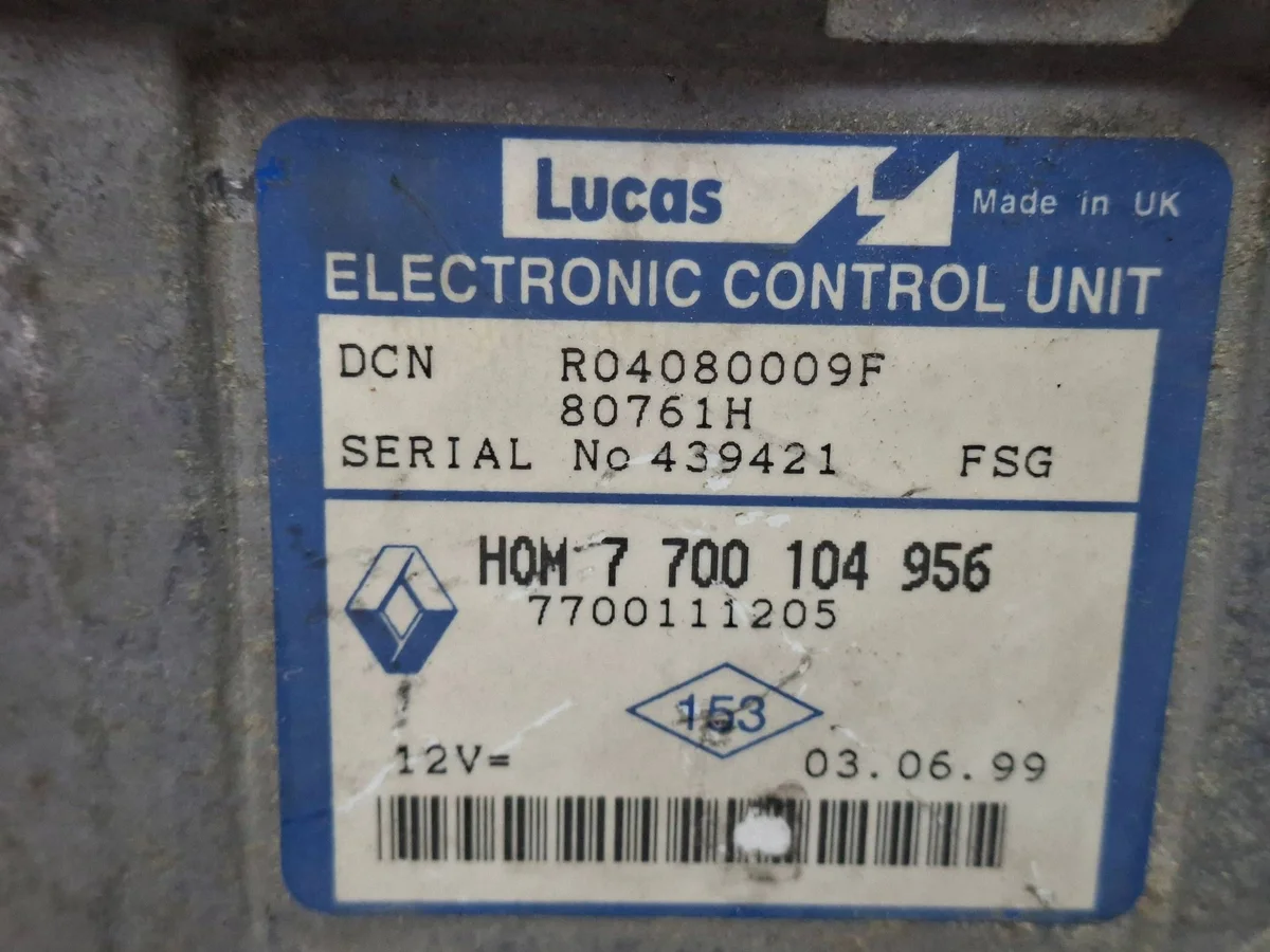 Engine Control Unit RENAULT 1.9 D