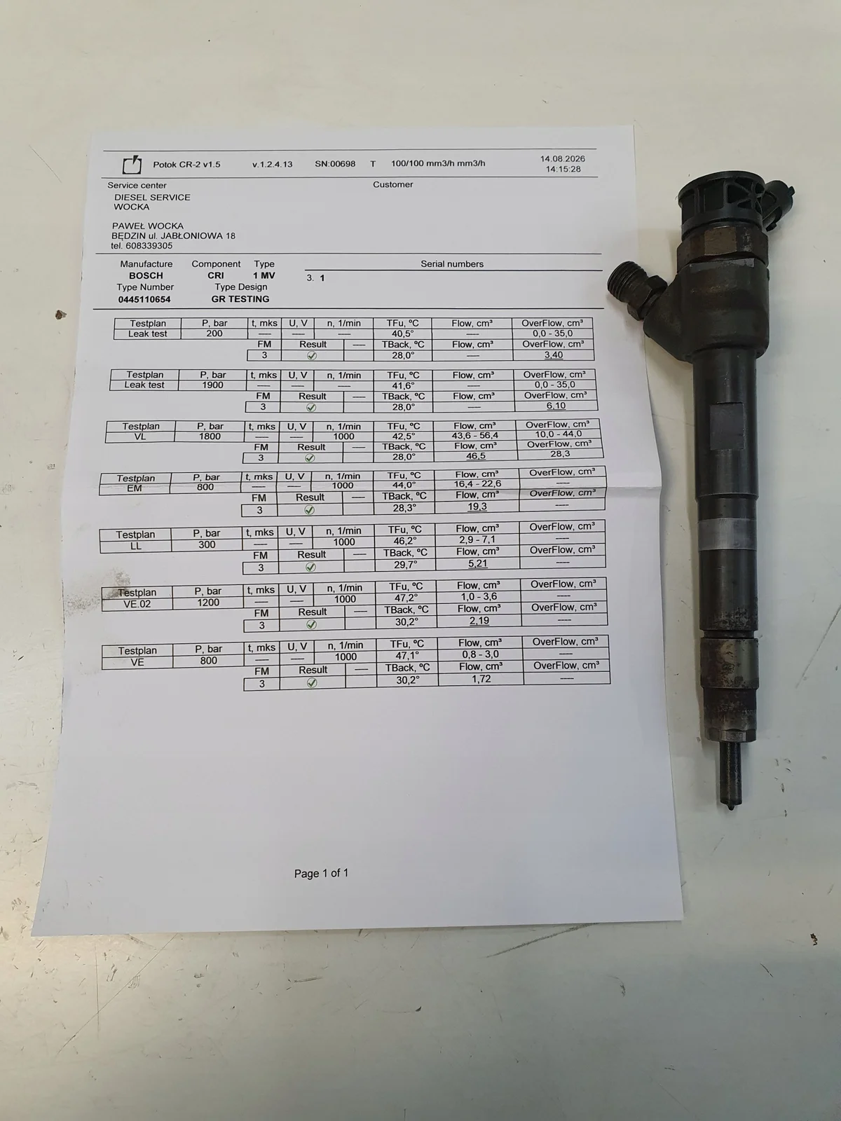 Injecteur RANGE ROVER EVOQUE 2,0D 0445110654 image 2