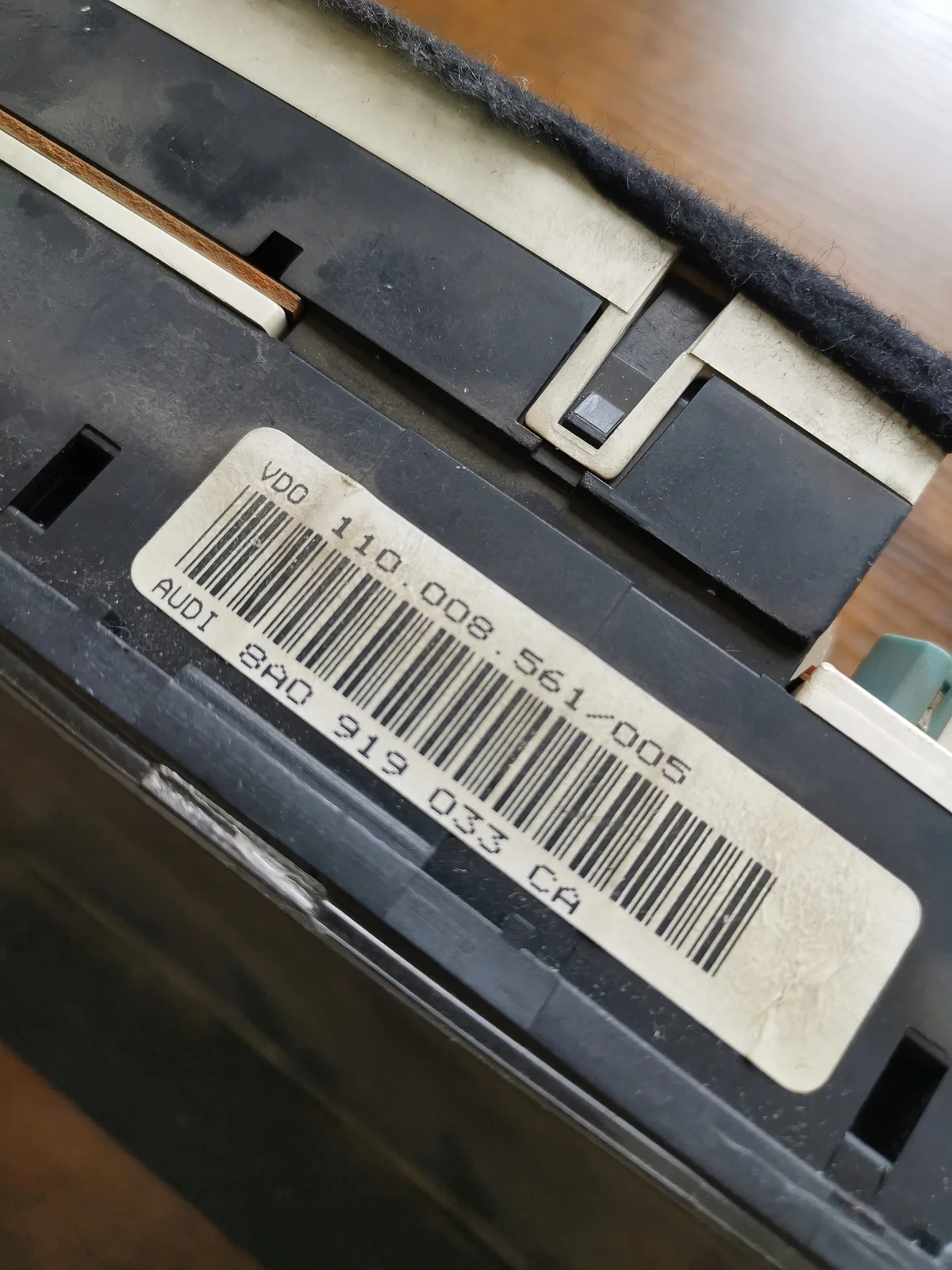 Compteur Audi 80 B4 1.9 TDI 90 CV 8A0919033CA image 3