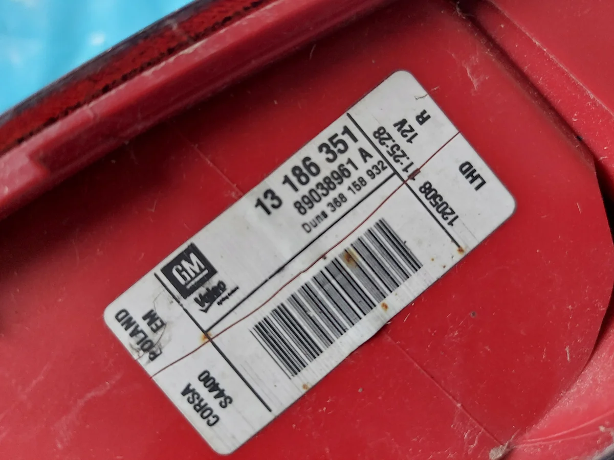 Right Tail Light Opel Corsa D 3D 13186351YT image 5