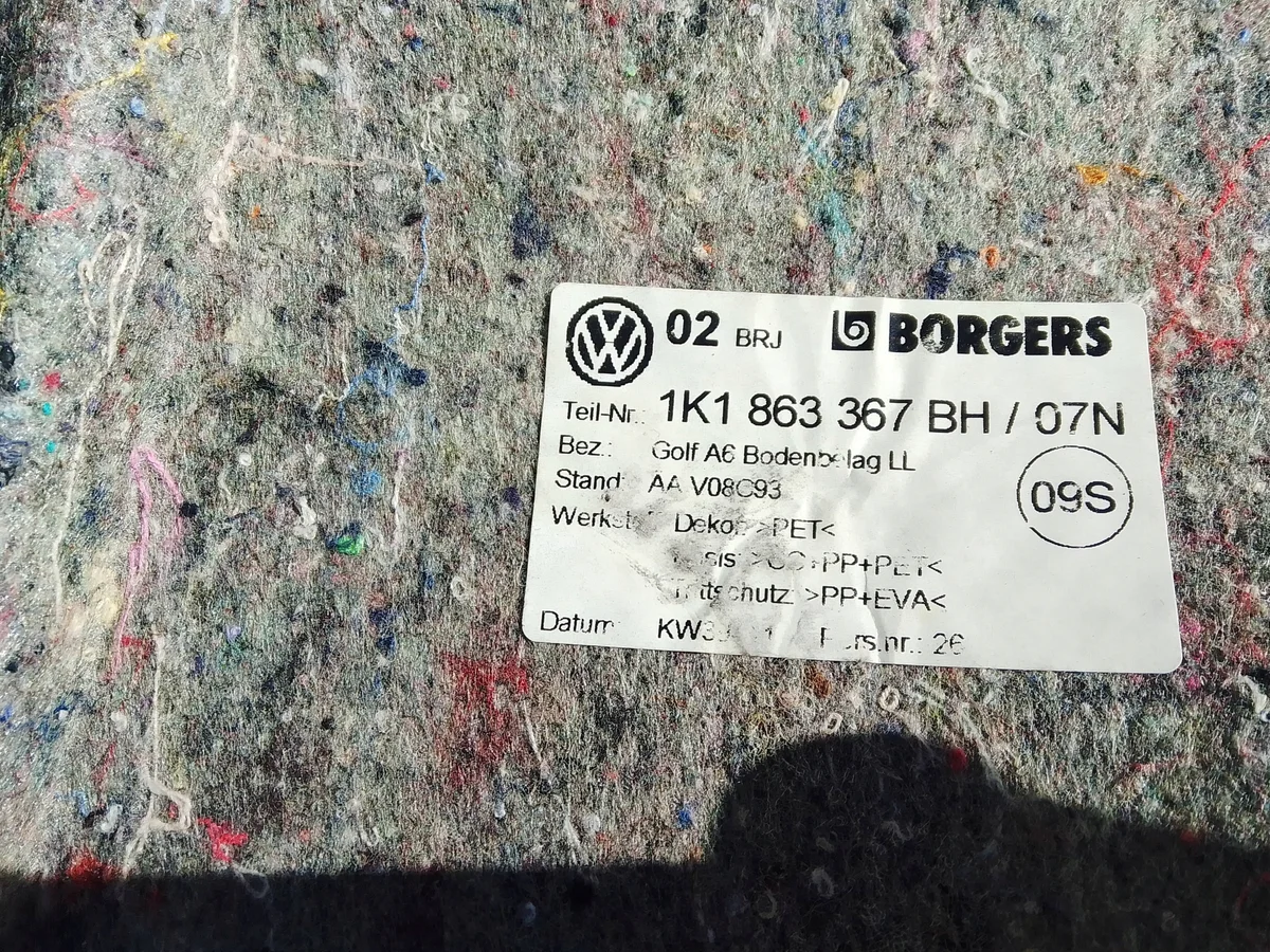 Golvmatta VW Golf VI 1.6 TDI 2012