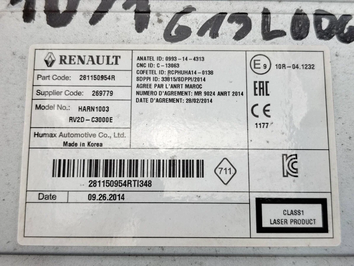 Rádio CD Dacia Lodgy 281150954R33A Usado image 7