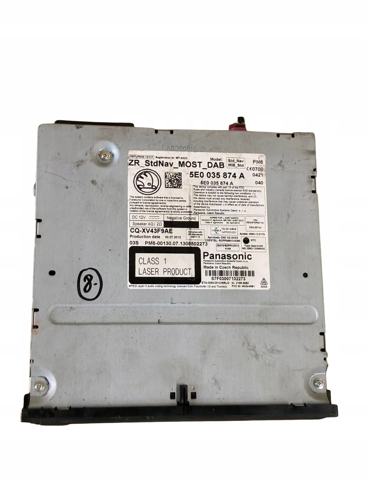 Skoda Octavia Mk3 CD/DVD Changer 5E0035874A