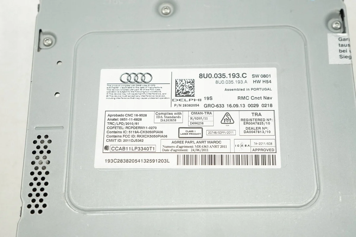 Rádio Navegação Audi Q3 8U 13R 8U0035193C