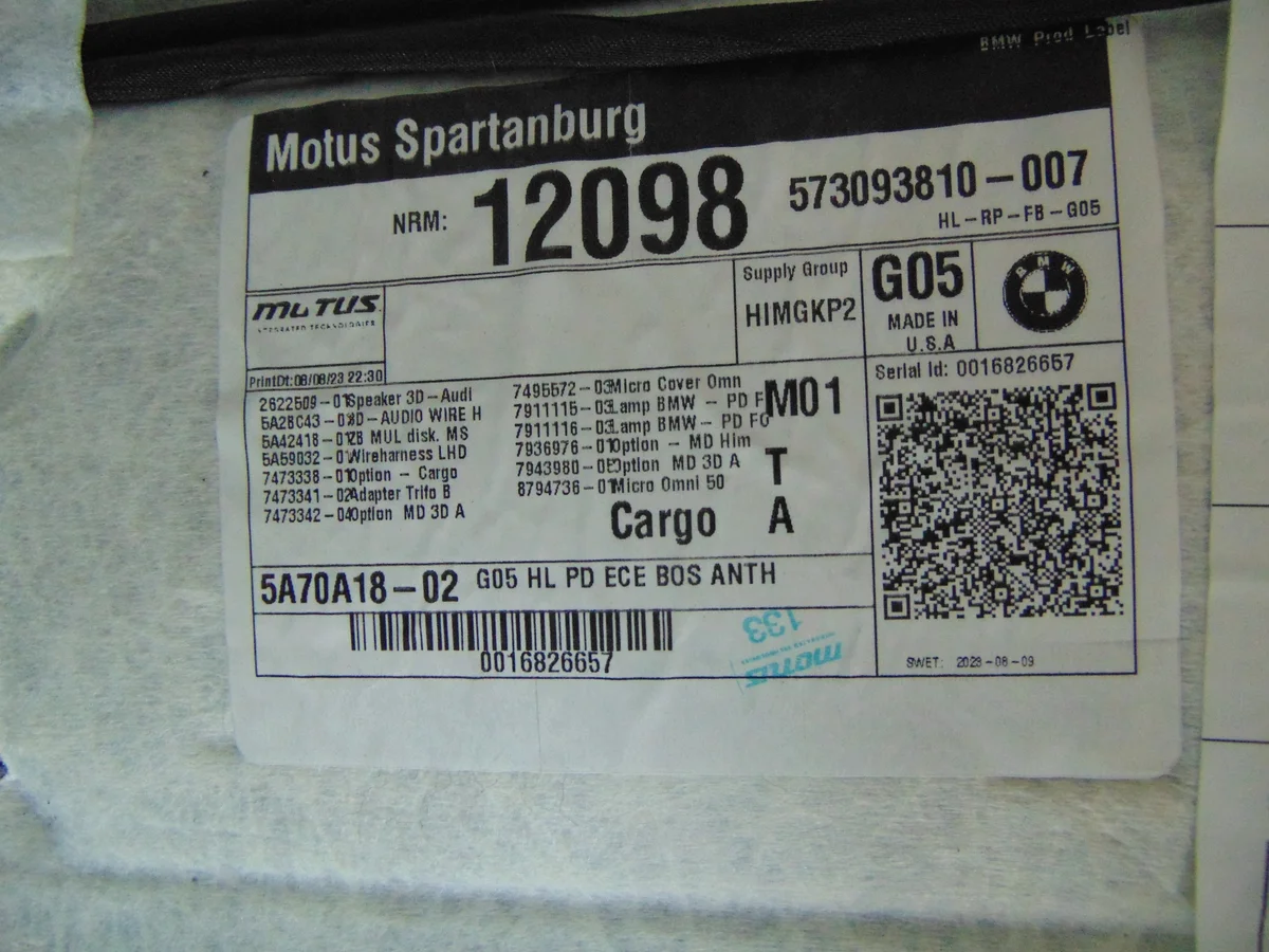 BMW X5 G05 kattopaneeli, musta, käytetty image 8