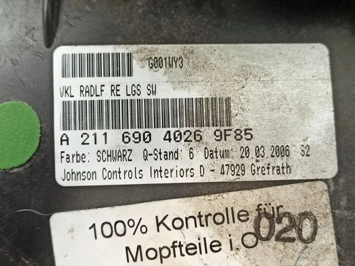 Mercedes E-klass W211 sidopanel bagage höger bak image 7