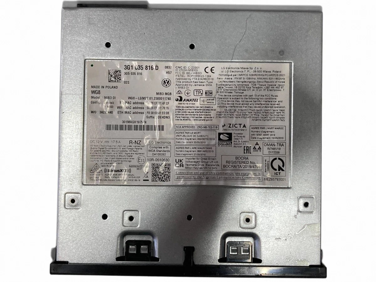 VW Passat B7 Navigationsleser 3G1035816D