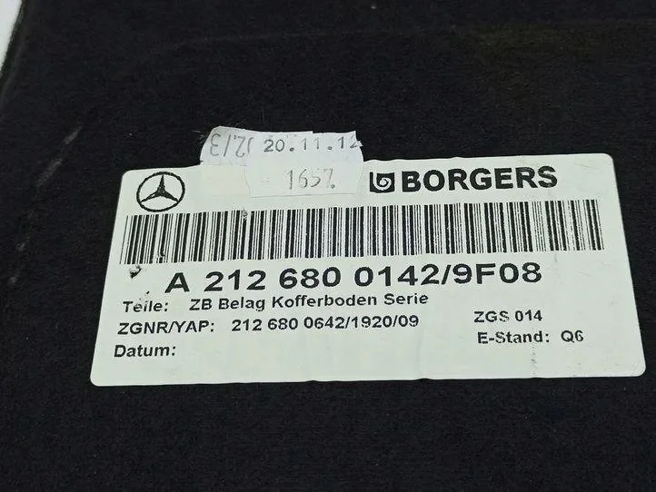 Mercedes W212 Kofferraummatte Sedan Teppich image 10