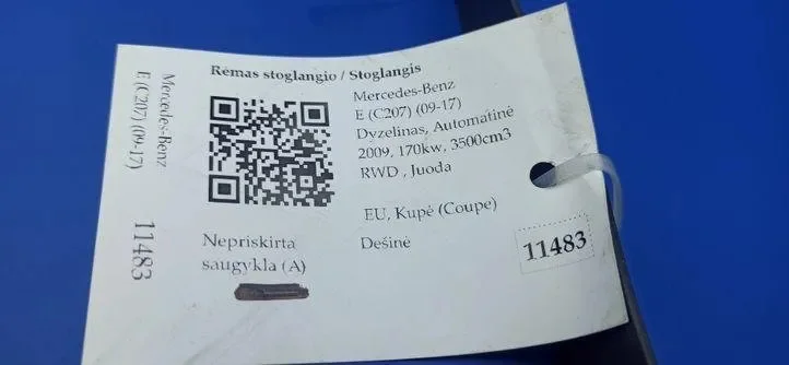 Mercedes C207 2009 cache toit A2077840209 image 6