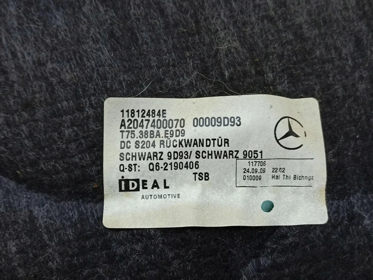 MERCEDES W204 C-KLASSE KOMBI KLAPPE A2047400070 image 10