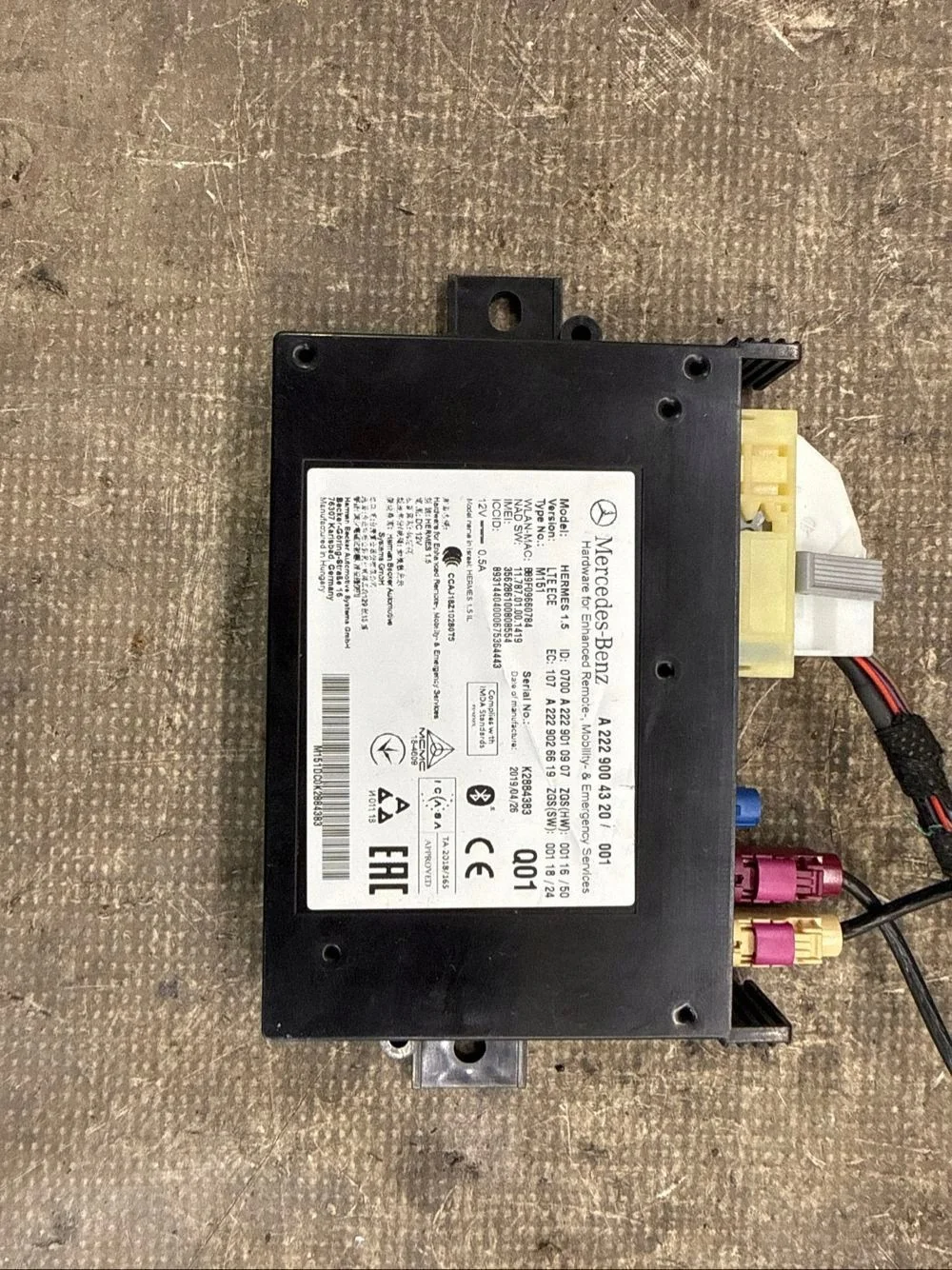 Module Bluetooth ECU Mercedes Classe C W205 A2229004320 image 5