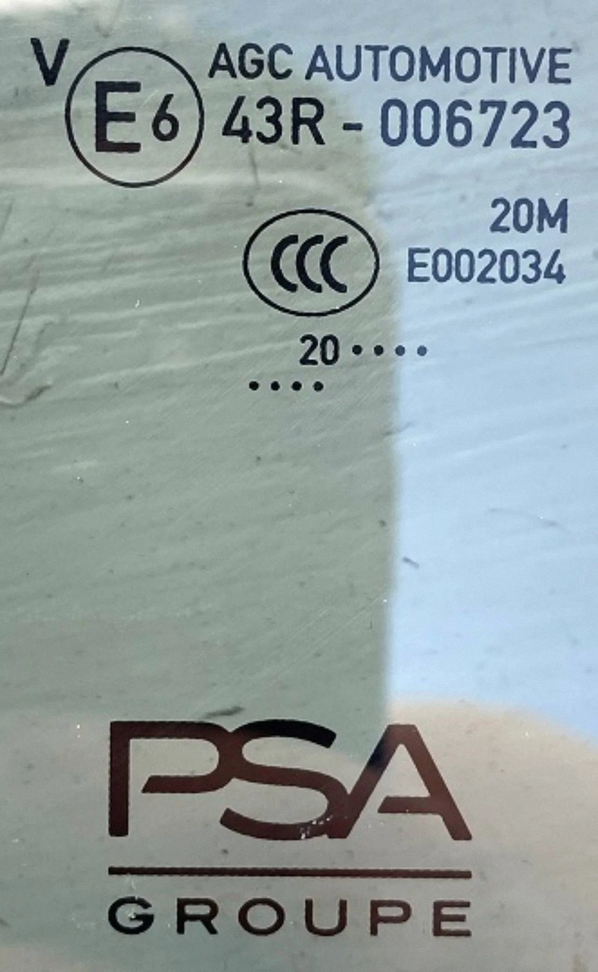Opel Corsa F Oikea Takalasin Lasi