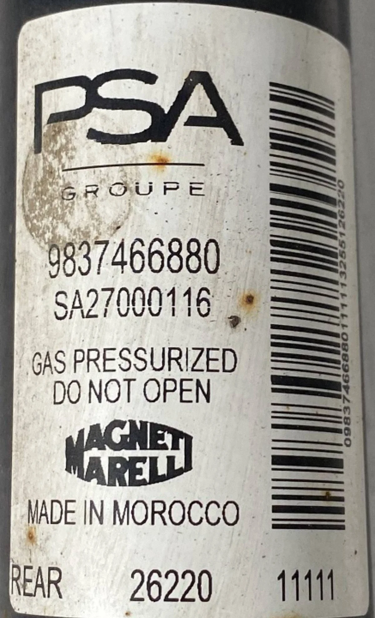2 Amortecedores Traseiros Opel Corsa F SA27000116