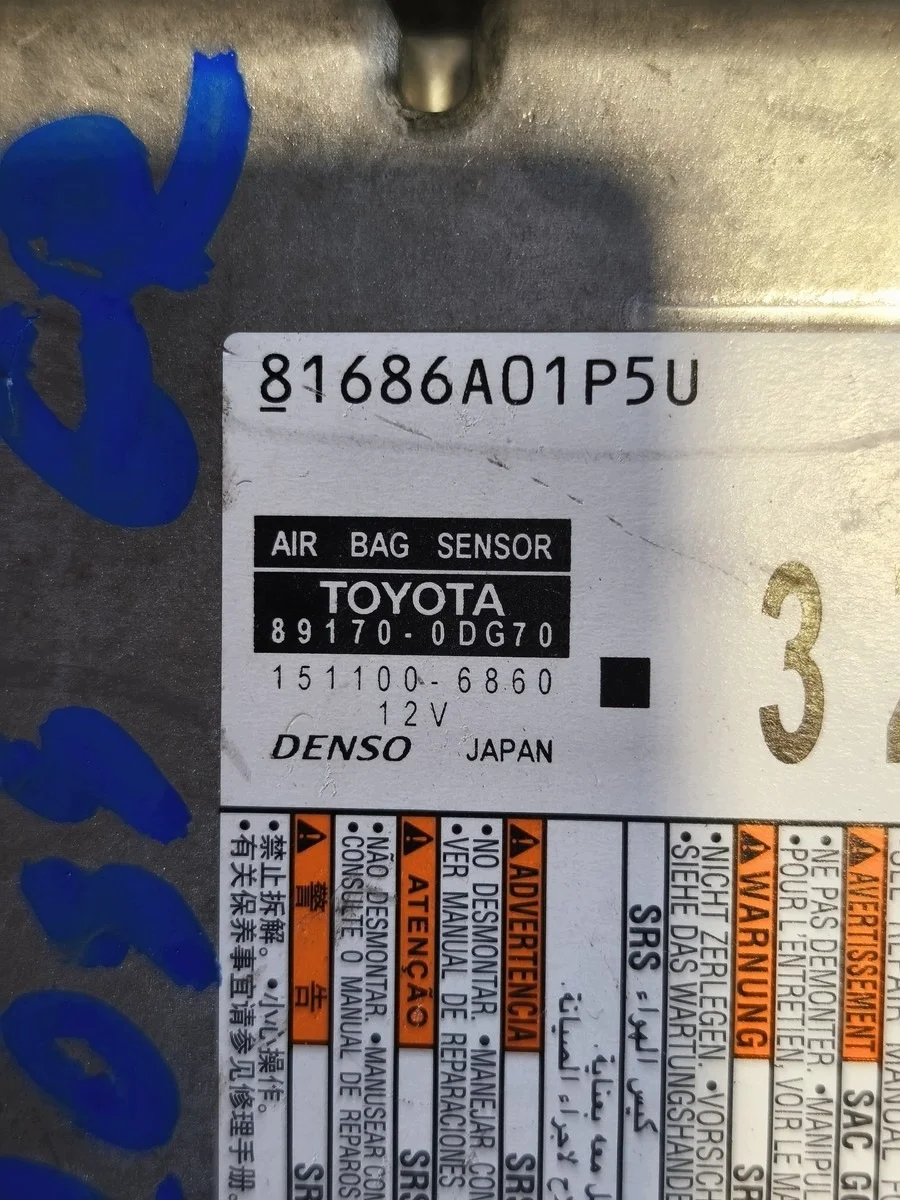 Toyota Yaris Cross Airbag Sensor Module 89170-0DG70 image 3