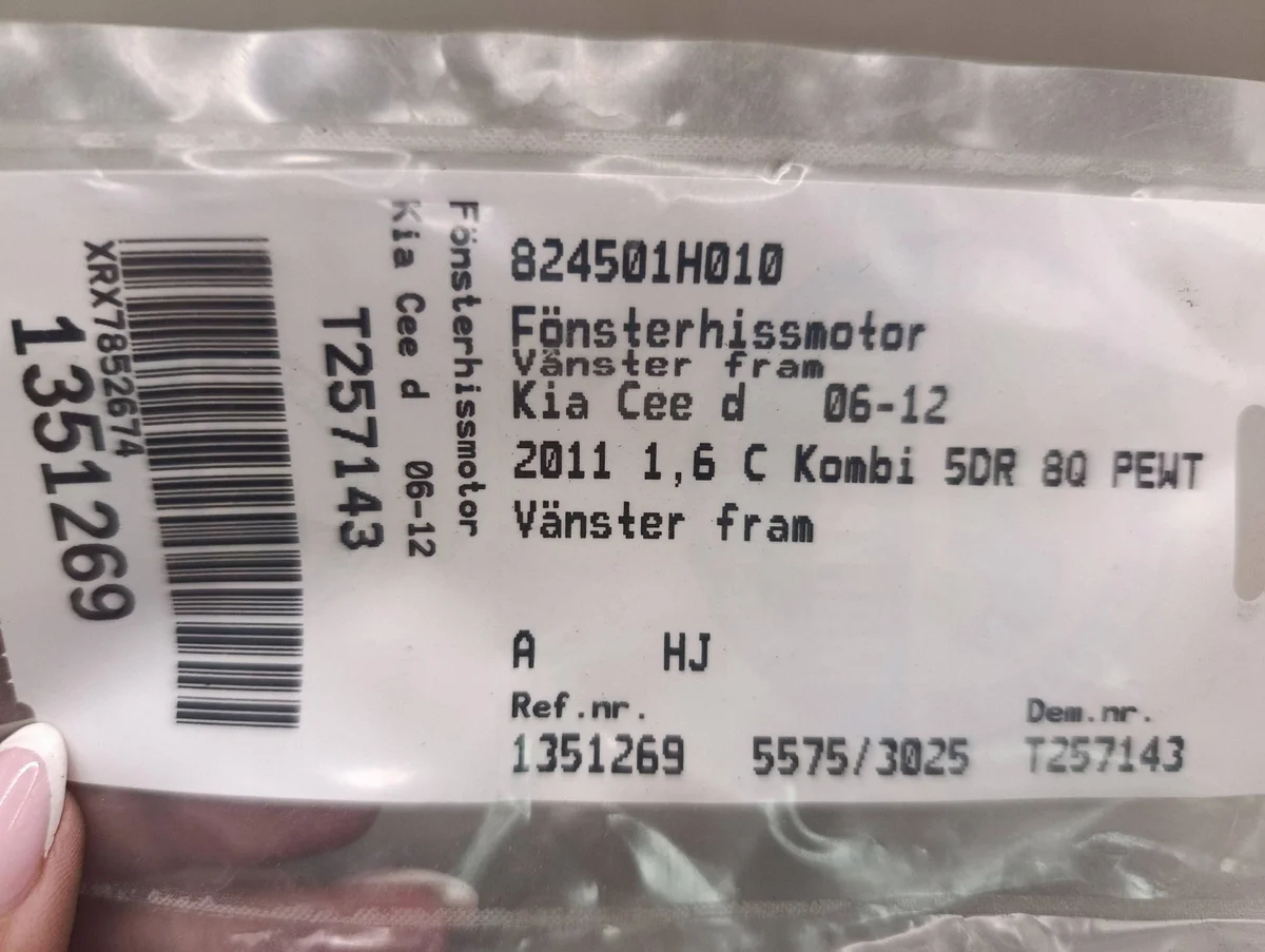Kia Window Motor 402055D Used