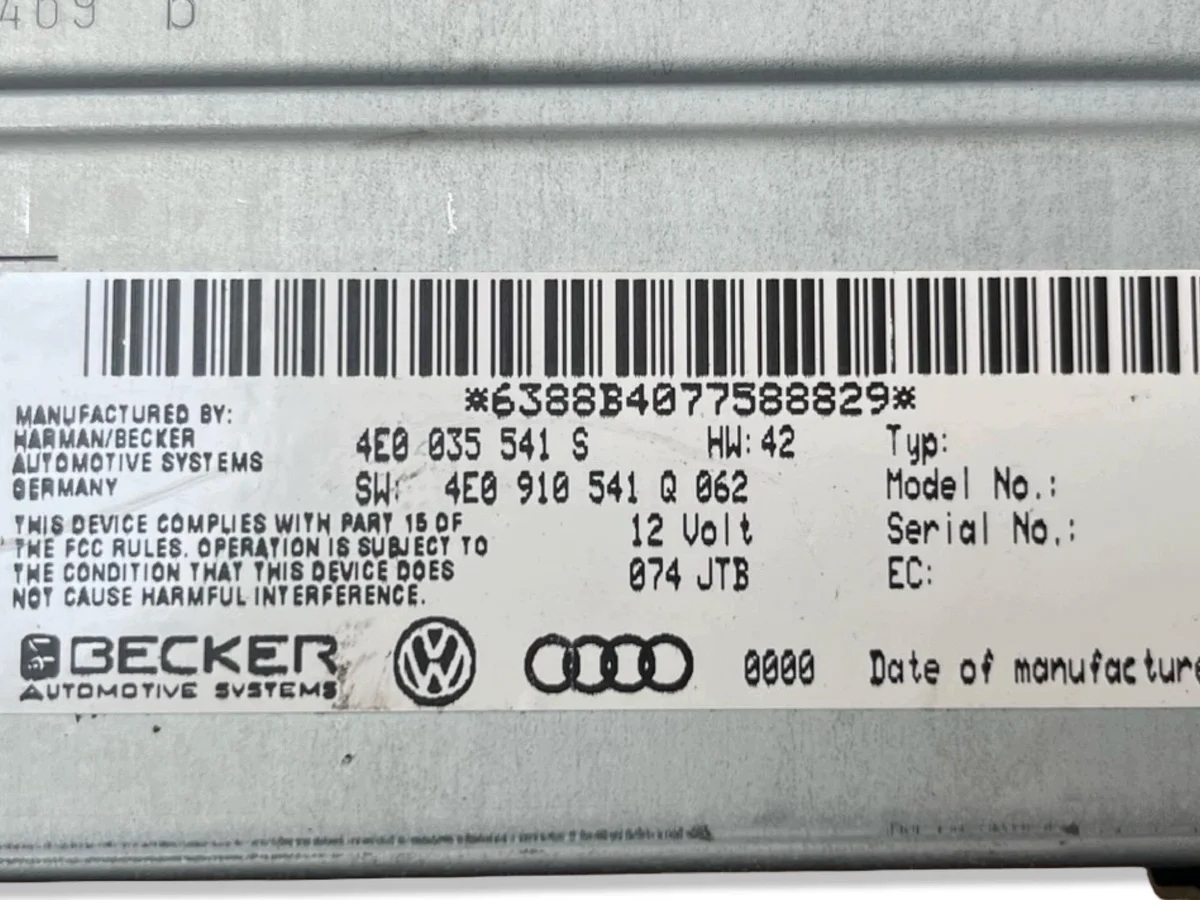 Radio Audi Q7 4L 2007 4E0035541S Usado image 6