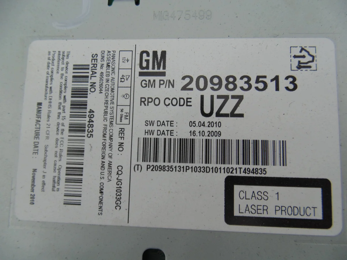 Radio CD Opel Astra J 20983513 ANTERCENTRUM image 5