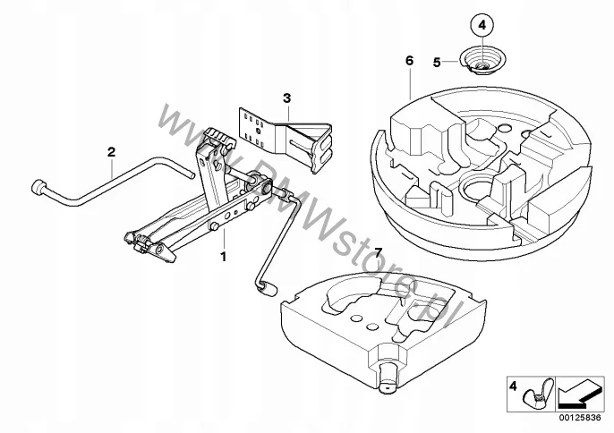 BMW E60 E61 Kit roue secours occasion image 8