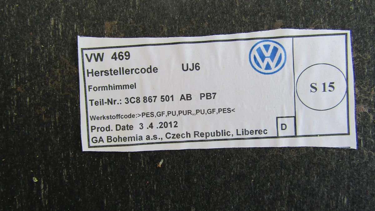 VW Passat CC Lift - Garniture de pavillon image 3