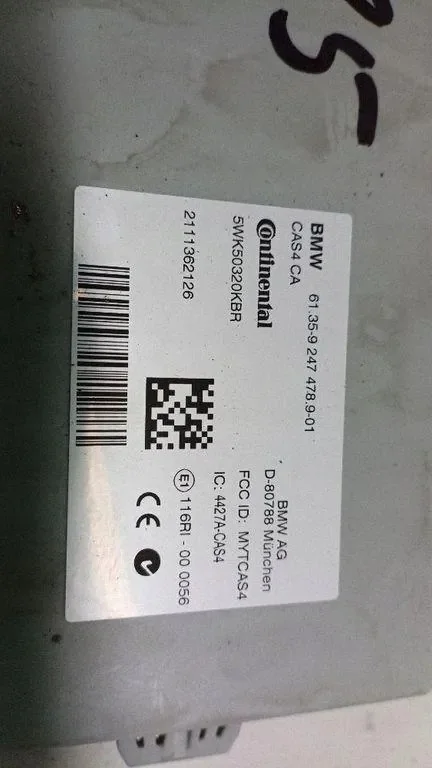 Module CAS BMW X3 F25 2011 OEM 9247478 image 4