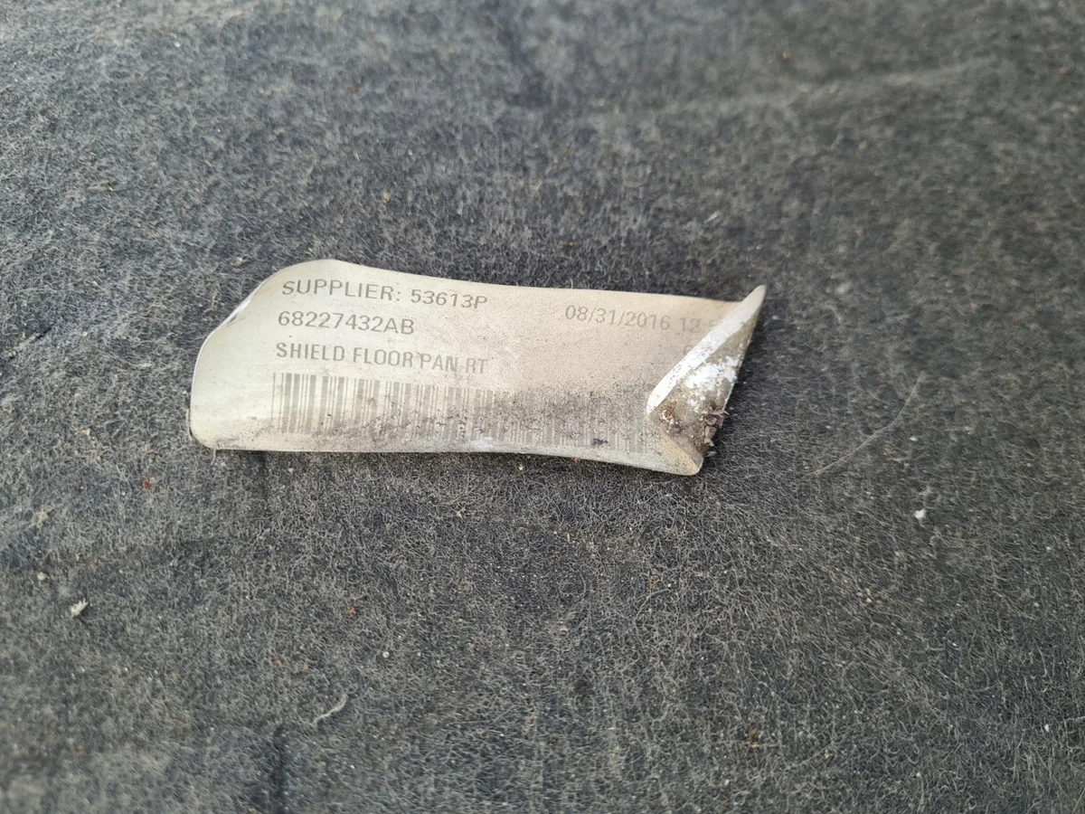 Chrysler OE 68227432AB Underbody Shield Used image 5