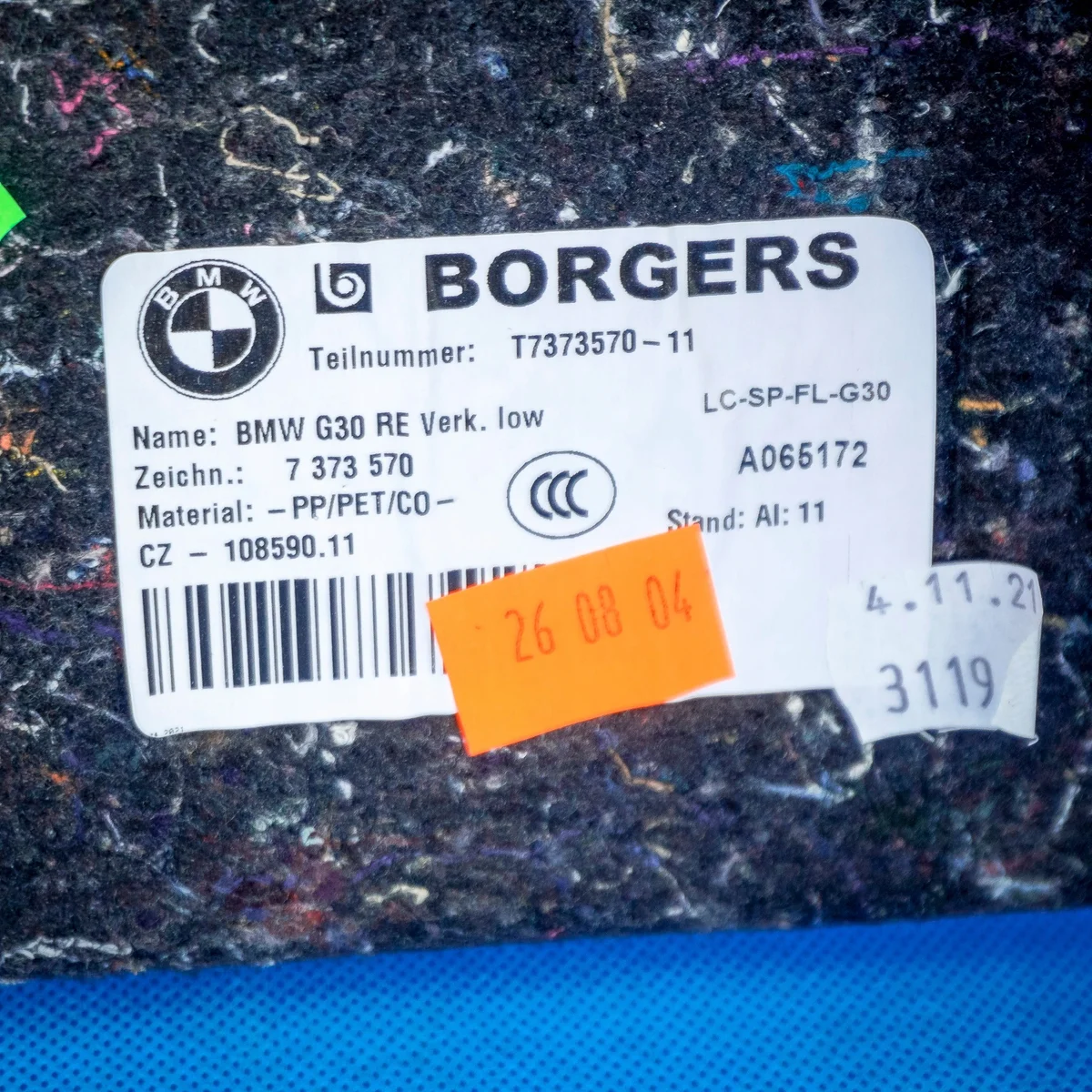 Seitenverkleidung Kofferraum rechts BMW 5 G30 image 7