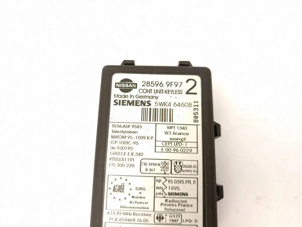 Modulo Immobilizer Nissan Primera 285969F97 image 6