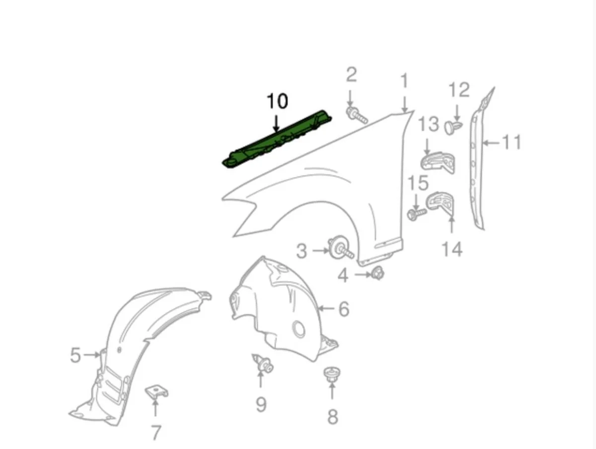 Radlaufabdeckung vorne links Mercedes S W221 image 5
