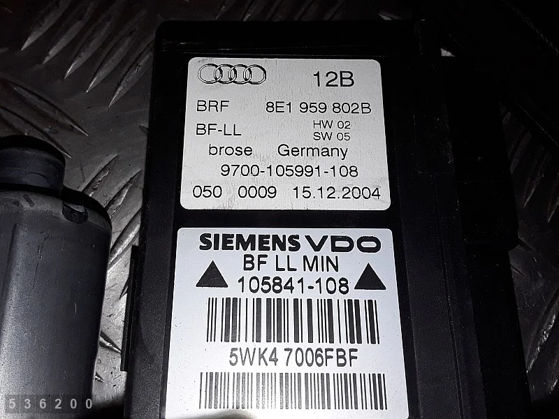 2005 Audi A4 B7 Window Regulator 8E1959802B image 5