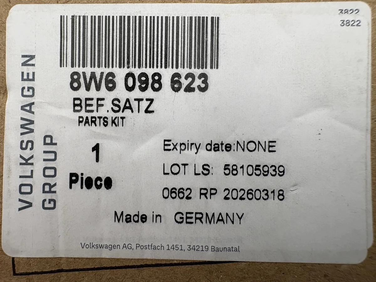 Kit fixation pare-chocs AUDI A5 8W6098623 image 3