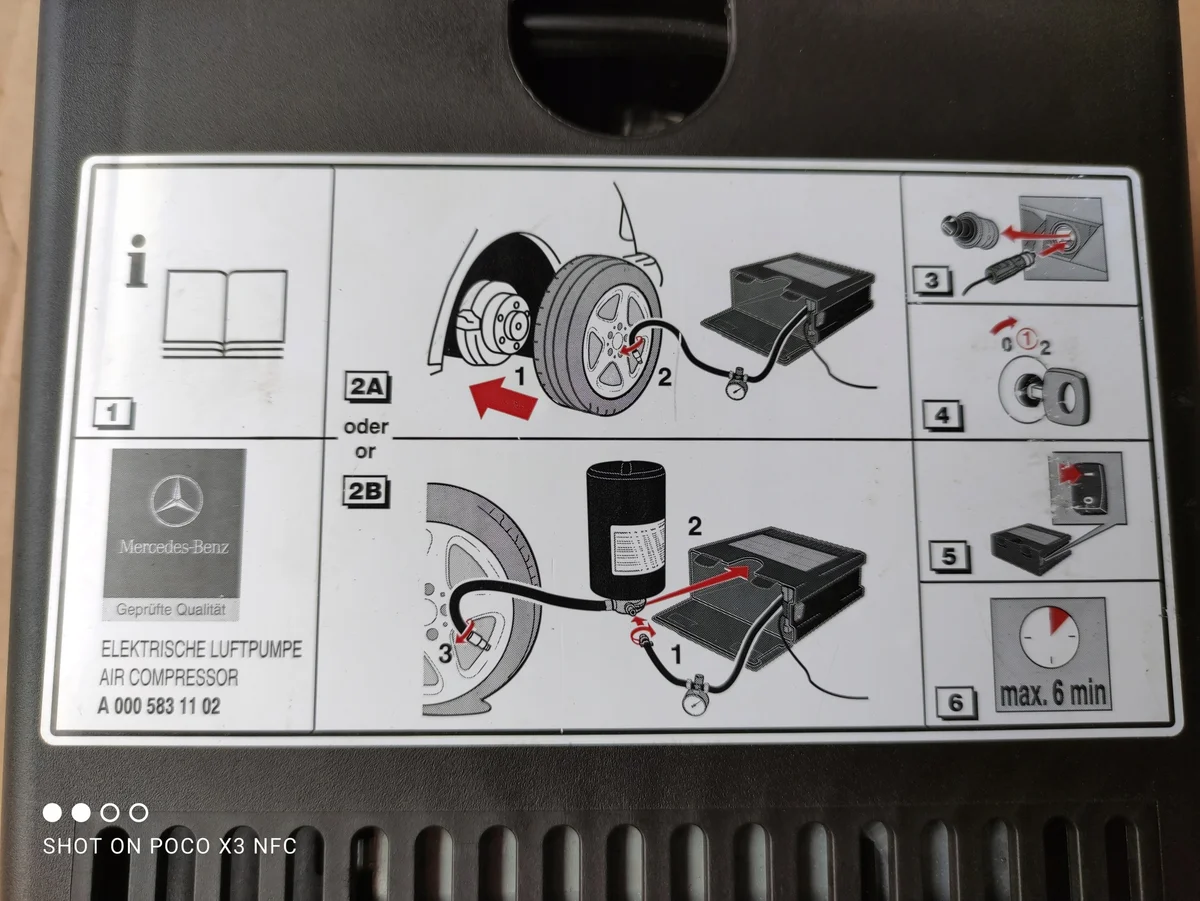 Mercedes W204 W212 W246 Tire Compressor Pump
