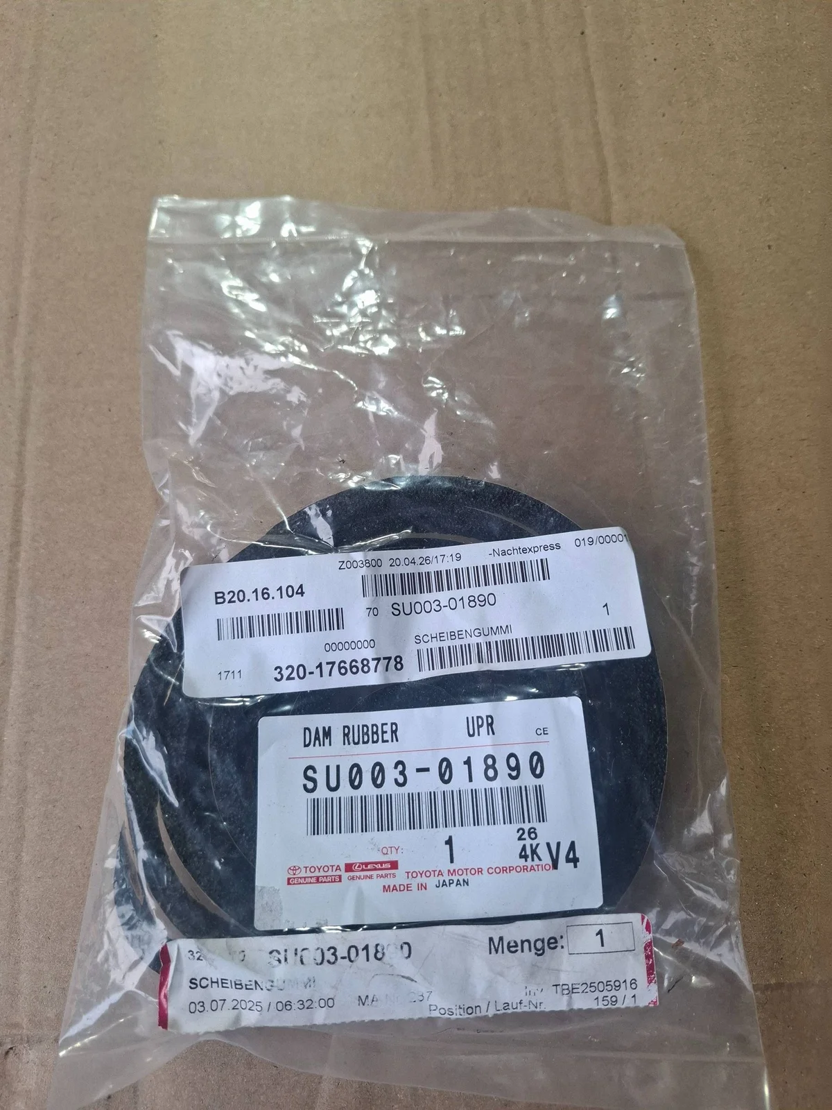 Dichtung Frontscheibe Toyota GT86, gebraucht image 5