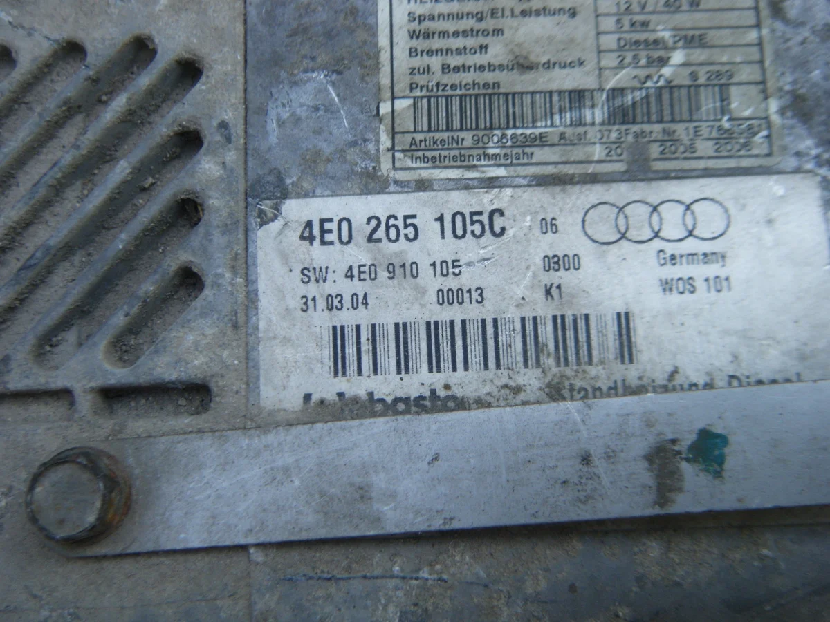 Webasto Parkeringsvärmare Audi A8 D3 3.0 TDI image 6