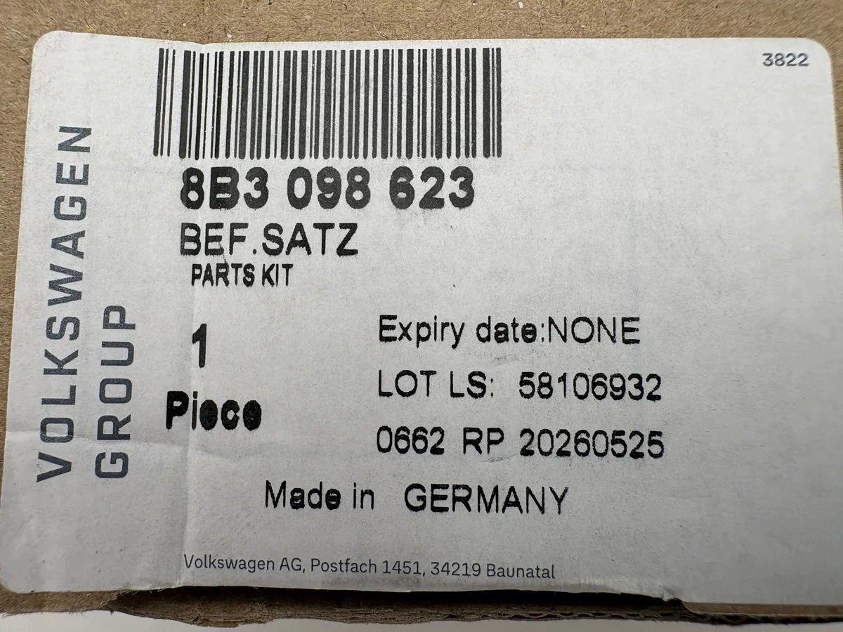 Kit fixation pare-chocs avant Audi A5 8B3098623 image 3